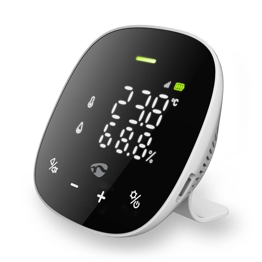 Monitor inteligente de calidad del aire con pantalla LED SmartLife Wi-Fi