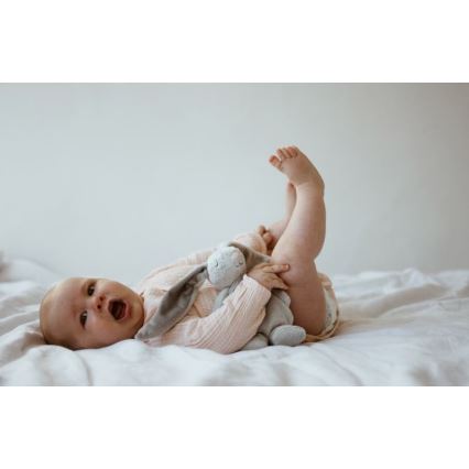 Moonie - Lámpara de mesa infantil conejito plata