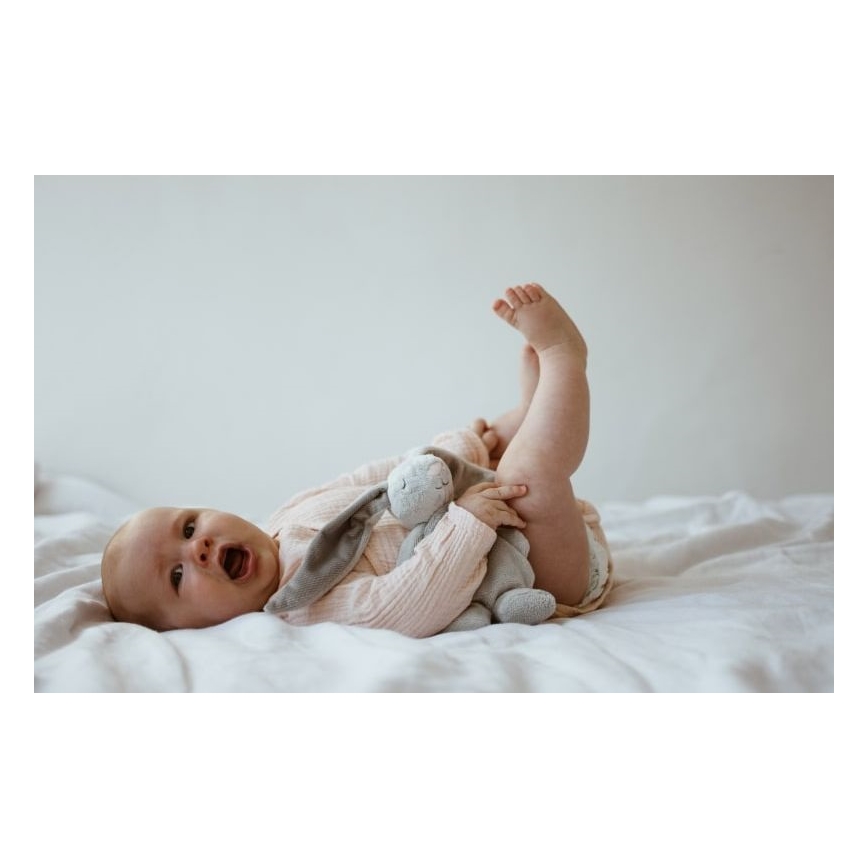 Moonie - Lámpara de mesa infantil conejito plata