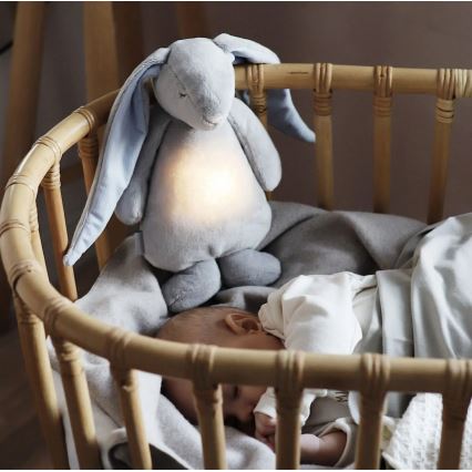 Moonie - Lámpara de mesa infantil conejito plata