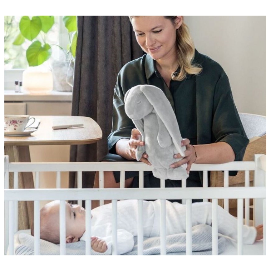 Moonie - Lámpara de mesa infantil conejito plata