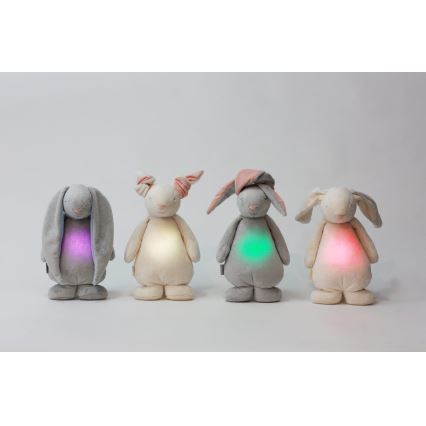 Moonie - Lámpara de mesa infantil conejito plata