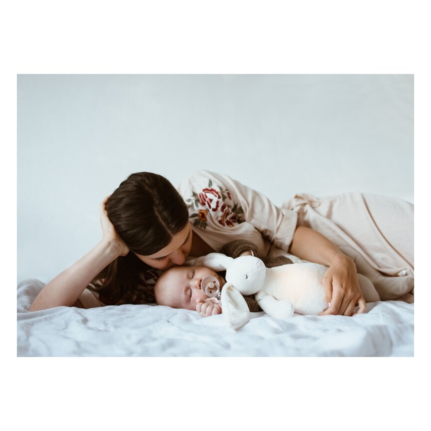 Moonie - Pelele con melodía y luz 2.0 conejo organic rosa