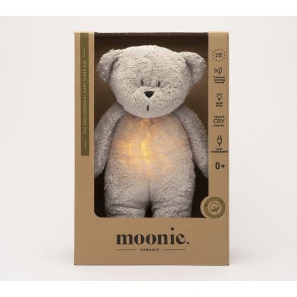Moonie - Pelele con melodía y luz osito 2.0 orgánico gris