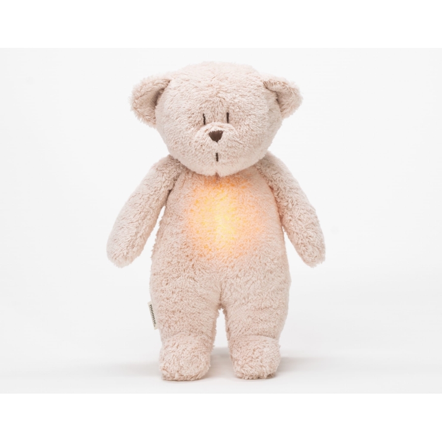Moonie - Pelele con melodía y luz osito 2.0 orgánico rosa