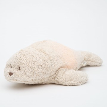 Moonie - peluche para dormir con melodía y luz, foca color Organic Sand