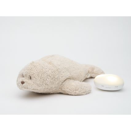 Moonie - peluche para dormir con melodía y luz, foca color Organic Sand