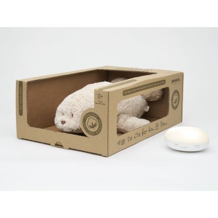 Moonie - peluche para dormir con melodía y luz, foca color Organic Sand
