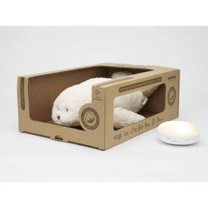 Moonie - Peluche para dormir con melodía y luz, foca Organic Polar