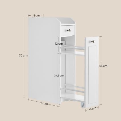 Mueble auxiliar ZURI blanco