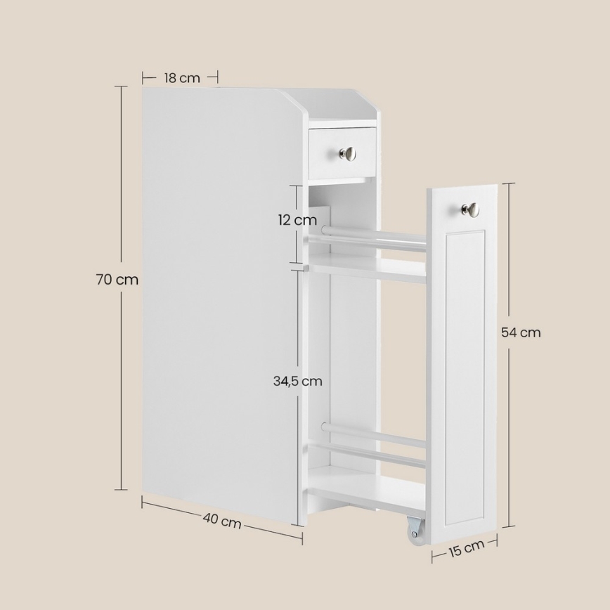 Mueble auxiliar ZURI blanco