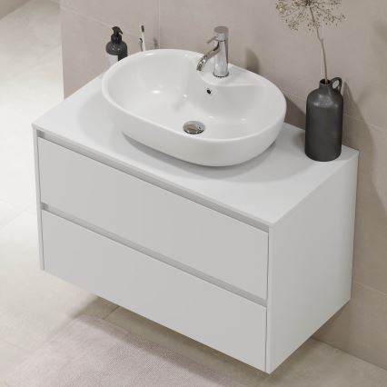 Mueble bajo lavabo TRONDHEIM 90 cm, blanco