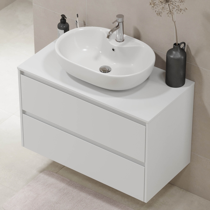 Mueble bajo lavabo TRONDHEIM 90 cm, blanco