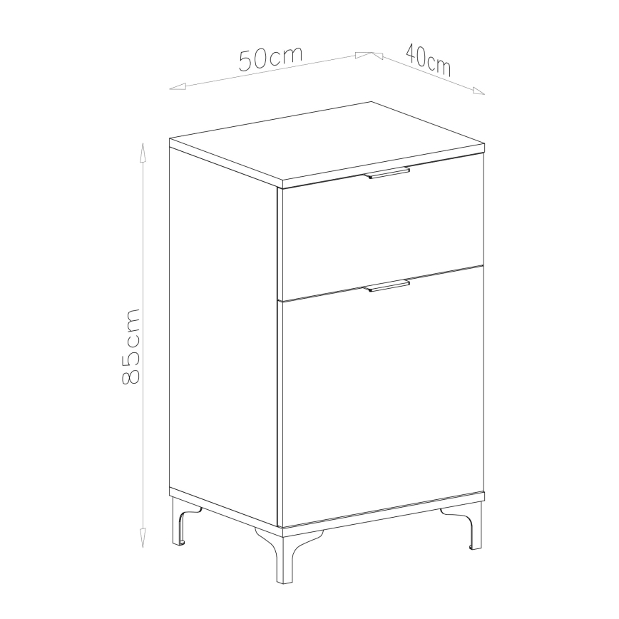 Mueble con cajón LORA beige