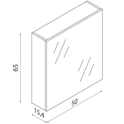 Mueble de baño con espejo HENRY 65x50 cm blanco
