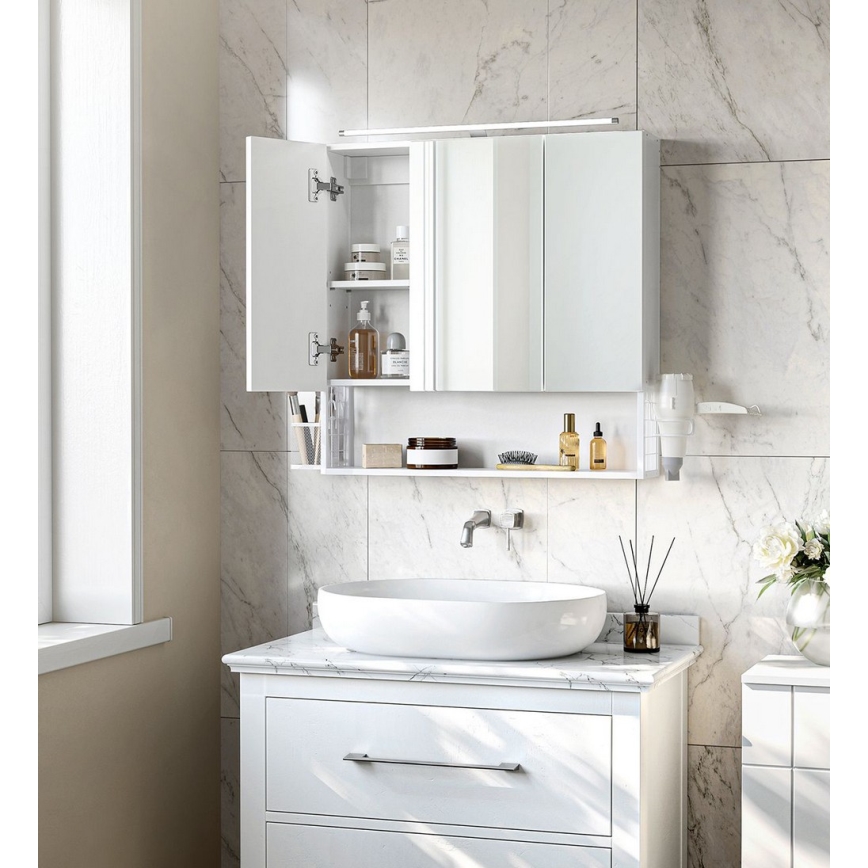 Mueble de baño con espejo SKY blanco