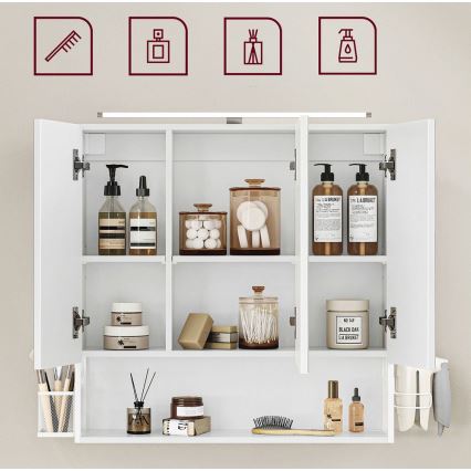 Mueble de baño con espejo SKY blanco