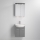 Mueble de baño con lavabo ASTRID + armario con espejo con LED 4xLED/4,3W/230V IP44 gris