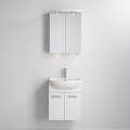 Mueble de baño con lavabo ASTRID + armario con espejo LED 4xLED/4,3W/230V IP44 blanco