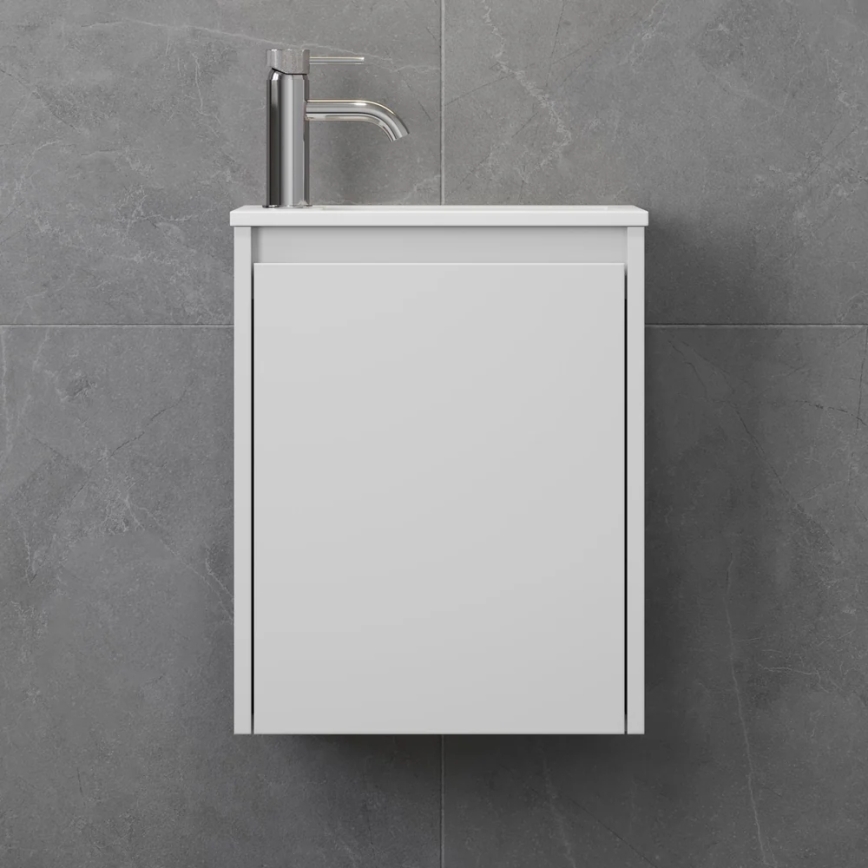 Mueble de baño con lavabo COMO 40 cm blanco mate