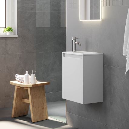 Mueble de baño con lavabo COMO 40 cm blanco mate
