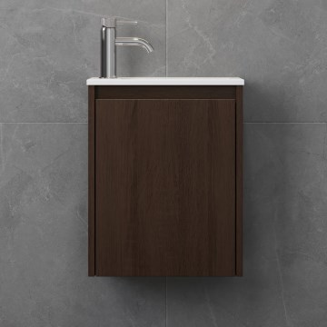 Mueble de baño con lavabo COMO 40 cm en nogal