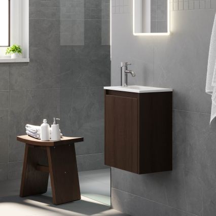 Mueble de baño con lavabo COMO 40 cm en nogal