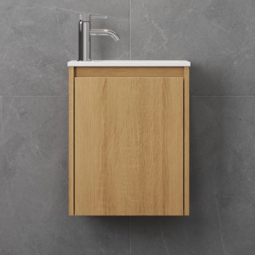 Mueble de baño con lavabo COMO 40 cm en roble