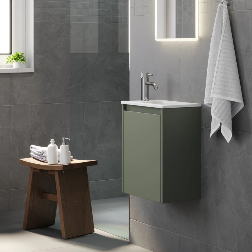Mueble de baño con lavabo COMO 40 cm, verde