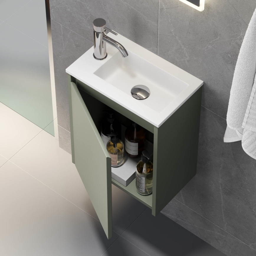 Mueble de baño con lavabo COMO 40 cm, verde