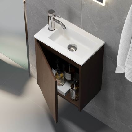 Mueble de baño con lavabo COMO 40 cm — nogal
