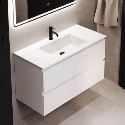 Mueble de baño con lavabo HELSINKI 100 cm blanco