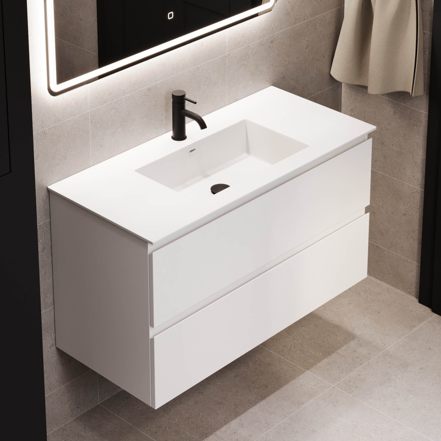 Mueble de baño con lavabo HELSINKI 100 cm blanco