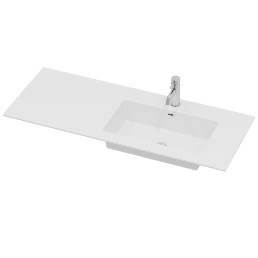 Mueble de baño con lavabo HELSINKI 115 cm derecha/blanco