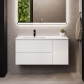 Mueble de baño con lavabo HELSINKI 115 cm lado izquierdo/blanco