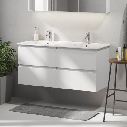 Mueble de baño con lavabo HELSINKI 120 cm, blanco