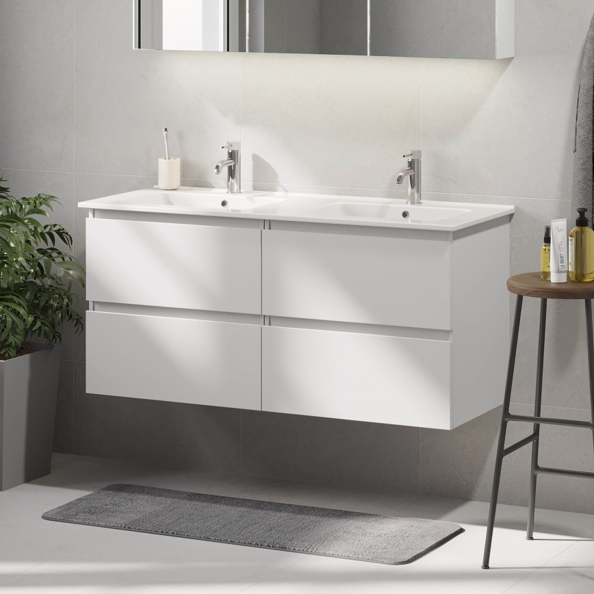 Mueble de baño con lavabo HELSINKI 120 cm, blanco