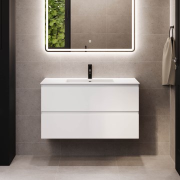 Mueble de baño con lavabo HELSINKI 120 cm blanco