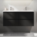 Mueble de baño con lavabo HELSINKI 120 cm, negro