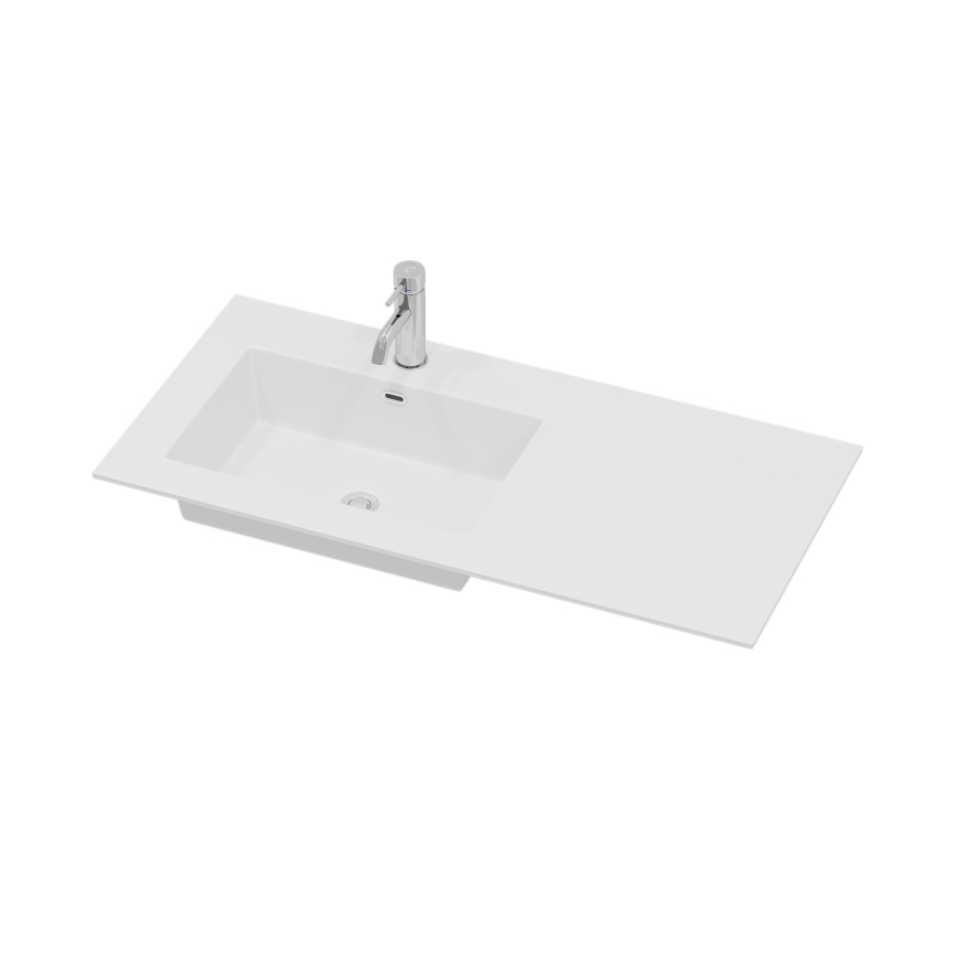 Mueble de baño con lavabo HELSINKI 95 cm, lado izquierdo / negro