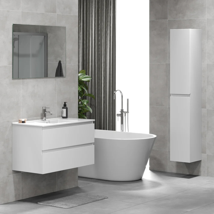 Mueble de baño con lavabo HENRY 91 cm blanco