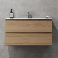 Mueble de baño con lavabo HENRY 91 cm en roble