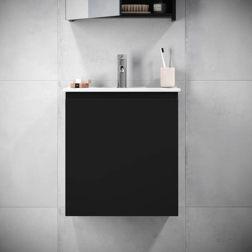 Mueble de baño con lavabo KENWOOD 51 cm, negro