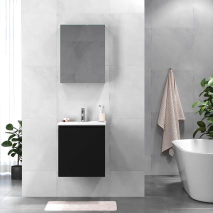Mueble de baño con lavabo KENWOOD 51 cm, negro