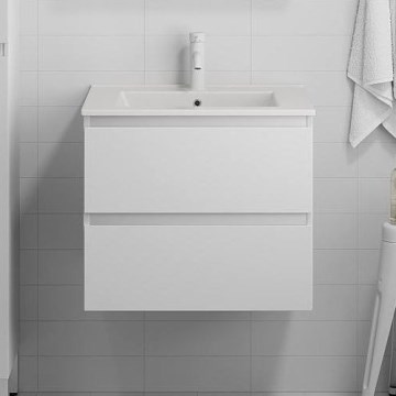 Mueble de baño con lavabo KENWOOD, 61 cm, blanco