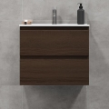 Mueble de baño con lavabo KENWOOD 61 cm nogal