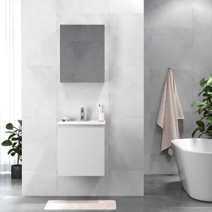 Mueble de baño con lavabo KENWOOD de 51 cm, blanco