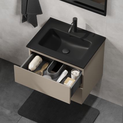 Mueble de baño con lavabo KENWOOD de 61 cm marakesh/negro