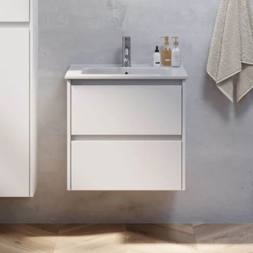 Mueble de baño con lavabo LYKE 60 cm blanco