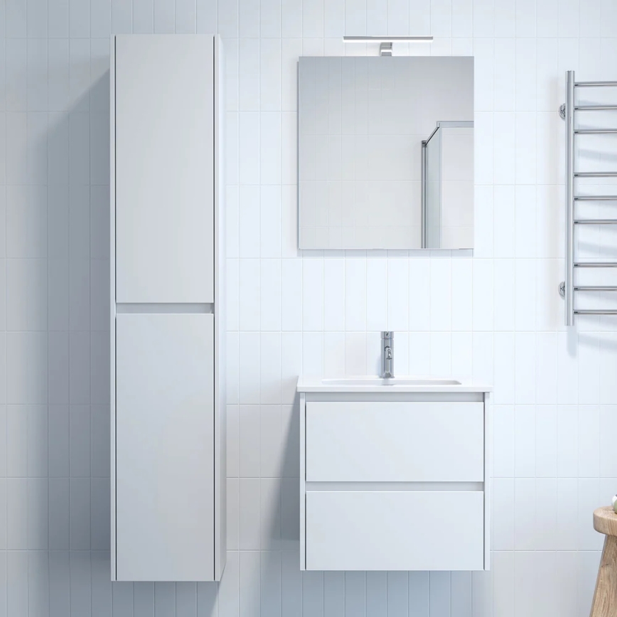 Mueble de baño con lavabo LYKE 60 cm blanco
